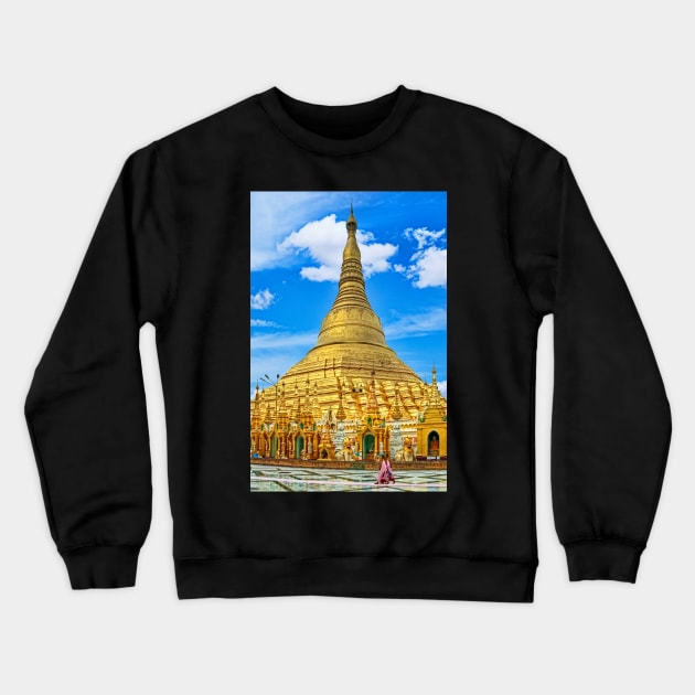 Shwedagon Pagoda. Crewneck Sweatshirt by bulljup